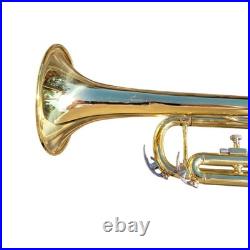 Trumpet Bundy Gold Brass Bb Student Trumpet With Mouthpiece Brush and Case