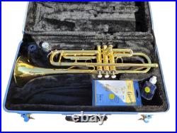 Trumpet Bundy Gold Brass Bb Trumpet With Mouthpiece Care Kit and Case