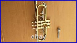 Trumpet C With Low Price Brass Trumpet C Free Case+m/p+fast Ship New Year Gift