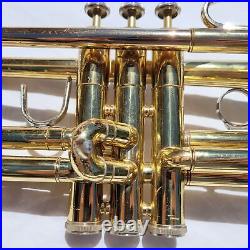 Trumpet Liberty By Bach Gold Student with Mouthpiece and Original Hard Case