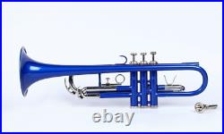 Trumpet New Blue Nickel Plated Bb Flat Trumpet Black Friday Sale