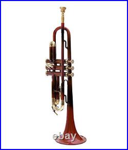 Trumpet bb Pitch Brown Brass Made With free Hard Case And Mouthpiece