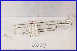 Trumpet silver plated BB pitch with Hard case And Mouthpiece