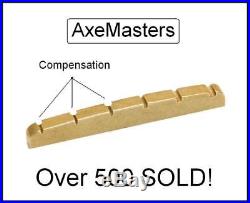USA MADE AxeMasters COMPENSATED Brass Nut for FENDER Guitar Earvana Alternate