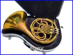 Unbranded Brass Single French Horn with Mouthpiece and Hard Case