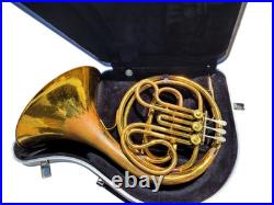 Unbranded Brass Single French Horn with Mouthpiece and Hard Case