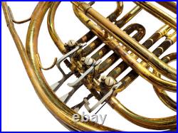 Unbranded Brass Single French Horn with Mouthpiece and Hard Case