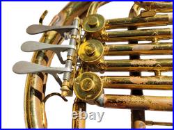 Unbranded Brass Single French Horn with Mouthpiece and Hard Case