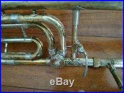 Used Bach Stradivarius 50B Bass Trombone with Original Case and Schilke 51D Mpc