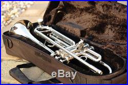 Used Bb B Flat SILVER NICKEL Trumpet & YAMAHA Care Kit SHIPS From WEST COAST