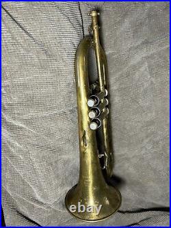 Used Couesnon flugelhorn laquered brass, vintage 1970