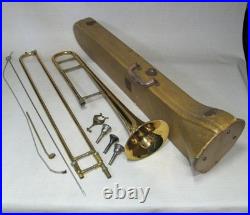 VINCENT BACH MERCEDES MODEL TROMBONE EARLY NEW YORK 1941 ANTIQUE With ACCESSORIES