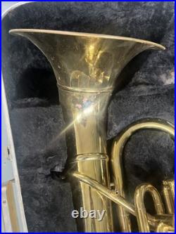 VINTAGE 1952 FA REYNOLDS EMPEROR BARITONE HORN +Hard Case +mouth Piece +valf Oil
