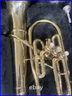 VINTAGE 1952 FA REYNOLDS EMPEROR BARITONE HORN +Hard Case +mouth Piece +valf Oil