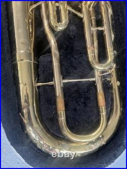VINTAGE 1952 FA REYNOLDS EMPEROR BARITONE HORN +Hard Case +mouth Piece +valf Oil