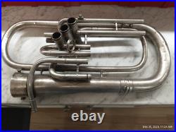 VINTAGE KING By H. N. WHITE CO. SILVER BARITONE HORN With DETACHABLE BELL CLEV-D O