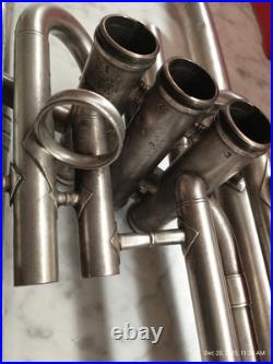 VINTAGE KING By H. N. WHITE CO. SILVER BARITONE HORN With DETACHABLE BELL CLEV-D O