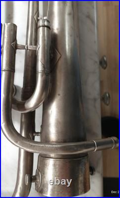 VINTAGE KING By H. N. WHITE CO. SILVER BARITONE HORN With DETACHABLE BELL CLEV-D O
