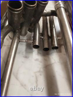 VINTAGE KING By H. N. WHITE CO. SILVER BARITONE HORN With DETACHABLE BELL CLEV-D O