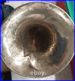 VINTAGE KING By H. N. WHITE CO. SILVER BARITONE HORN With DETACHABLE BELL CLEV-D O