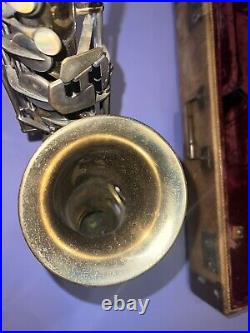 VINTAGE Oxford Pierret Alto Saxophone #2701 & CASE -1940s-FOR PARTS/REFURB PARIS