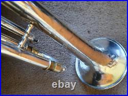 VINTAGE USED EARLY 1923 CONN New York 22B ENGRAVED TRUMPET WITH ORIGINAL CASE