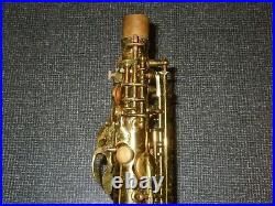 VINTAGE c. 1946 CONN 6M NAKED LADY ALTO SAXOPHONE 1ST GEN. With ROLLED TONE HOLES