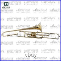 Valve Trombone Brass Musical Instrument with Mouthpiece and Hard Case