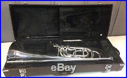 Very Nice Yamaha Ybl-613h Silver Plated Bass Trombone In Ready To Play Condition