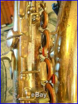 Vintage 1935 Conn Transitional 6M Naked Lady Alto Saxophone Rolled Tone Holes