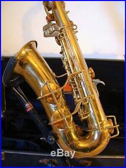 Vintage 1935 Conn Transitional 6M Naked Lady Alto Saxophone Rolled Tone Holes