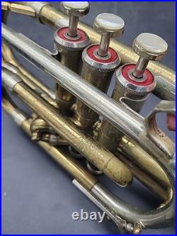 Vintage 1951 Getzen 80 Cornet Mother of Pearl Inlay Elkhorn