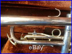 Vintage 1970s Fullerton Olds Super Star Silver Ultra Sonic Trumpet With Case