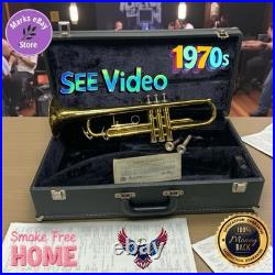Vintage 1970s King 600 Bb Trumpet Hard Case 2 Mouth Pieces See Video