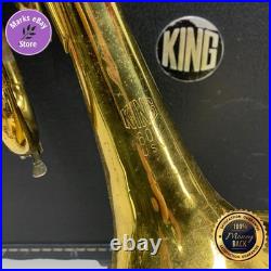 Vintage 1970s King 600 Bb Trumpet Hard Case 2 Mouth Pieces See Video
