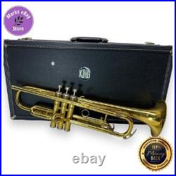 Vintage 1970s King 600 Bb Trumpet Hard Case 2 Mouth Pieces See Video