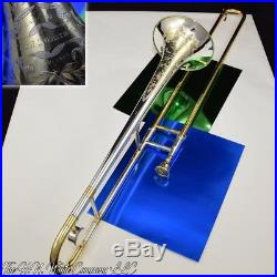 Vintage (2B) King Liberty Silver Tone Trombone Gold Plating