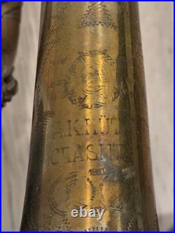 Vintage A. K. Huttl Graslitz Trumpet 1900's Pre