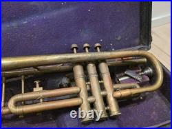 Vintage A. K. Huttl Graslitz Trumpet 1900's Pre