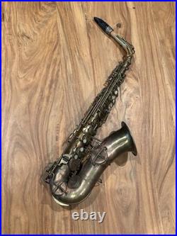 Vintage American Artist Saxophone Engraved Brass Musical Instrument Parts Repair