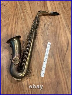 Vintage American Artist Saxophone Engraved Brass Musical Instrument Parts Repair