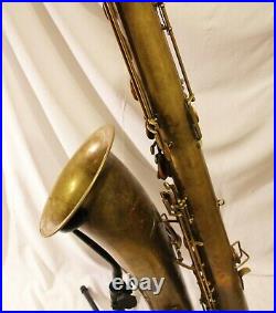 Vintage Antique Rare Buescher True Tone Bass Saxophone