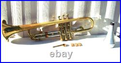 Vintage BESSON 2 20 BRASS TRUMPET COLLEGIATE BY HOLTON MOUTHPIECE Made England