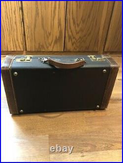 Vintage Bach Stradivarius Hard Shell Trumpet Case Leather With Latches