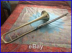 Vintage Bach Stradivarius Lt16m Tenor Trombone With Lightweight Slide 1979