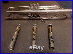 Vintage Bach Stradivarius Silver Plated Model 37 ML Professional Trumpet with Case