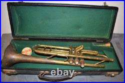Vintage Barth Musikhaus Brass Trumpet in Case Stuttgart, Germany