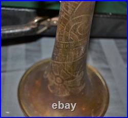 Vintage Barth Musikhaus Brass Trumpet in Case Stuttgart, Germany
