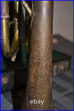 Vintage Barth Musikhaus Brass Trumpet in Case Stuttgart, Germany