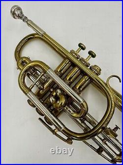 Vintage Besson 2-20 Trumpet Brass Musical Instrument Made In England Pearl